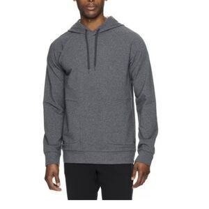 Gaiam Men’s Lotus OB Pullover Hoodie Gray Athletic Sweatshirt with Pockets S